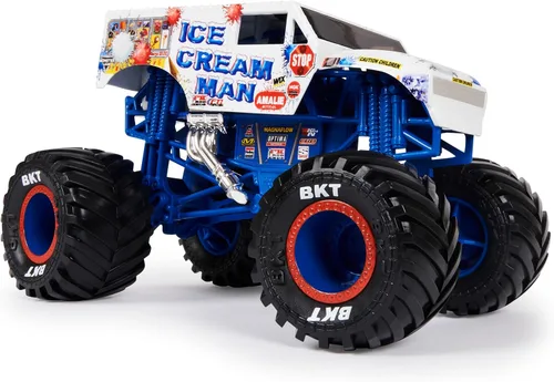 Vista 2 de Monster Jam, camión monstruo oficial de Ice Cream Man, vehículo fundido a presión, escala 1:24