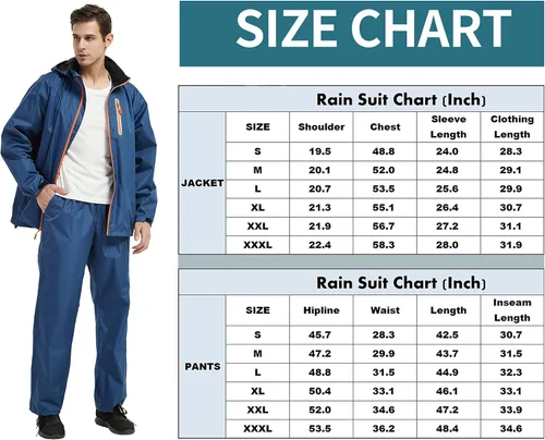 Vista 6 de Trajes de lluvia para hombre impermeables