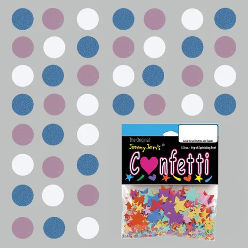 Vista 3 de Círculo de confeti 1/4" Baby Mix - Paquete al por menor #8567 QS0