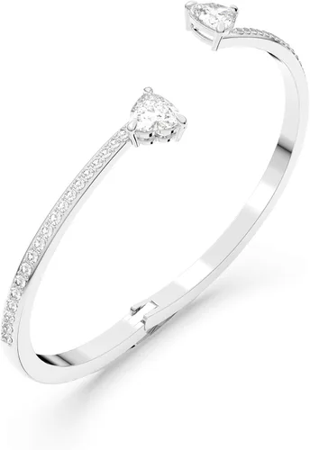 Vista 3 de Swarovski - Colección de pulseras de corazón Soul, acabado de rodio, cristales transparentes