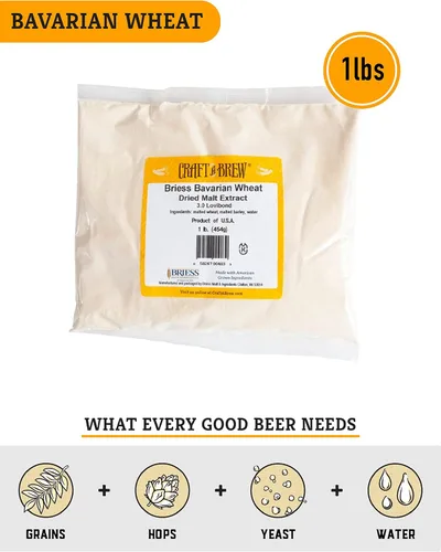 Vista 2 de Craft a Brew - Extracto de malta seca para kit de preparación - Extracto base multiusos - 1 libra de trigo bávaro - Para cualquier estilo de cerveza