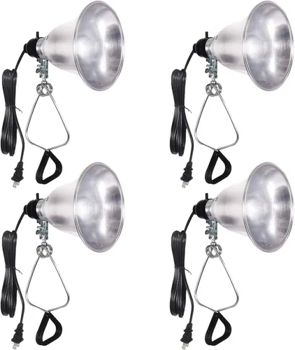 Vista 16 de Simple Deluxe Enchufe de luz de abrazadera con reflector de aluminio de 5.5 pulgadas, apto para lámpara de máximo 60 vatios (sin bombilla incluida)