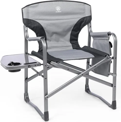Vista 11 de EVER ADVANCED Silla de camping de aluminio ligero, capacidad de 350 lb Verde oscuro