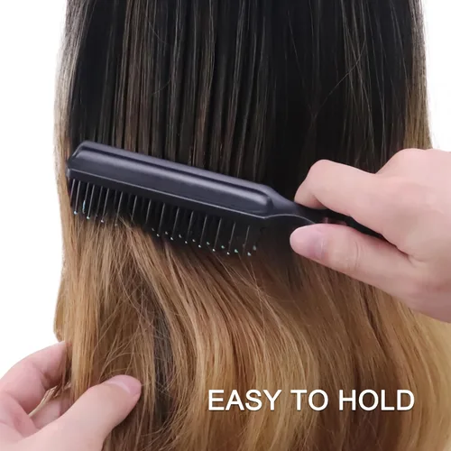 Vista 6 de Cepillos de pelo a granel para personas sin hogar, paquete de 12 cepillos de pelo a granel para cabello rizado, ondulado, secado de pelo, Negro