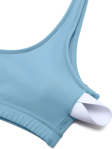 Vista 56 de CRZ YOGA Butterluxe - Mini brasier para mujer, cuello redondo, de bajo impacto, inalámbrico, deportivo, yoga, acolchado, para entrenamiento