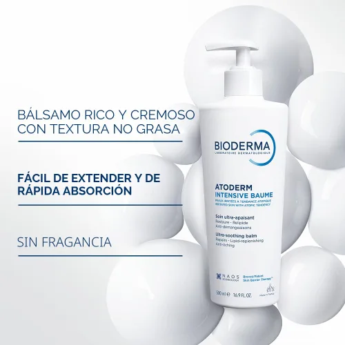Vista 10 de Bioderma Atoderm Bálsamo intensivo, bálsamo hidratante para piel sensible seca a atópica, hidratante facial y corporal con fórmula ultra calmante
