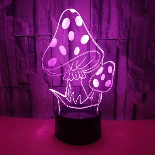 Vista 3 de Setas mágicas 3D LED lámpara de mesa setas psicodélicas luz nocturna óptica ilusión visual iluminación