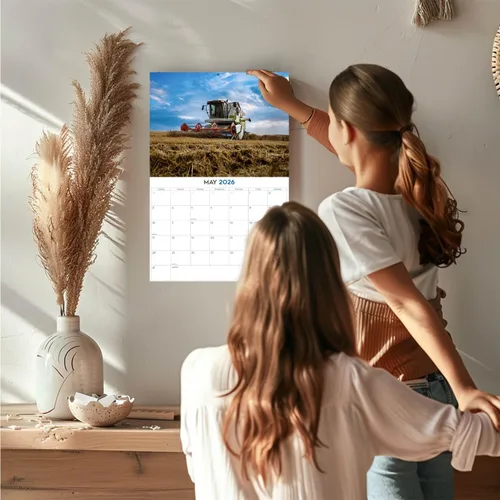 Vista 592 de Calendario de grises africanos 2025 2026 – Planificador mensual de pared de aves africanas – 12 x 18 pulgadas (abierto), calendario de pared