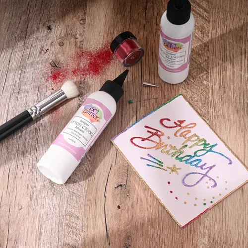 Vista 5 de Art Institute Glitter Designer Dries Clear Glue, 4oz with Metal Tip & Pin