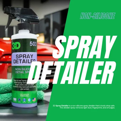 Vista 3 de 3D Spray Detailer - Spray Detallador de Carrocería Body Shop Sin Silicona para Vehículos Recién Pintados 16oz
