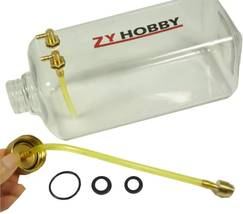 Vista 2 de ZYHOBBY Plástico transparente de la botella 260ML del tanque de combustible del gas RC para el avión de RC