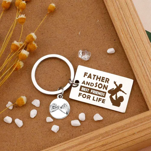 Vista 3 de OALCQ Regalos para padres de hija, regalo para papá, llavero para padres, regalo de niños, regalos para papá