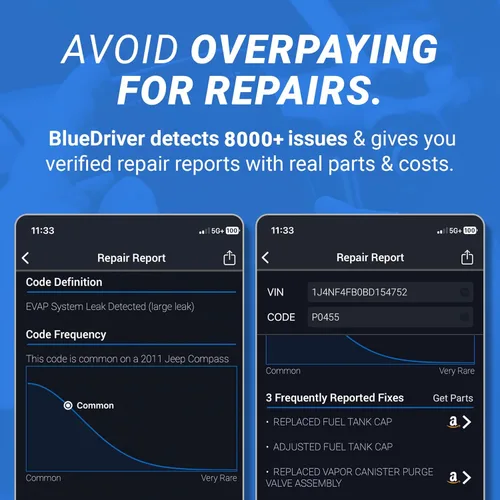 Vista 5 de BlueDriver Pro Next Gen OBD2 Escáner – Sin suscripción, lector de código de coche Bluetooth para iPhone y Android – Diagnostica más de 8000