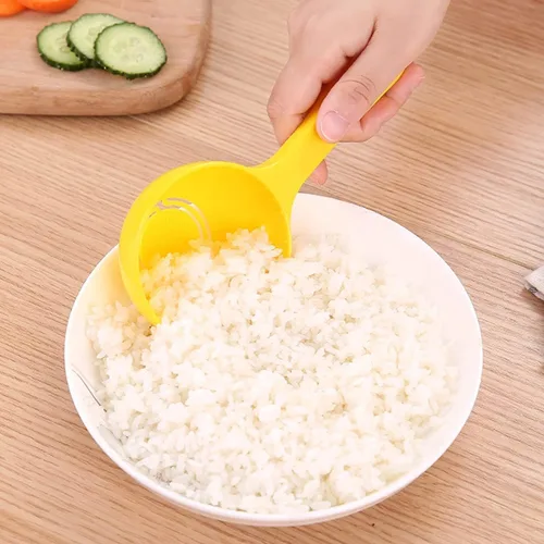 Vista 4 de Molde de sushi de paleta de arroz amarillo de 2 piezas, antiadherente para hacer sushi para el hogar y el restaurante