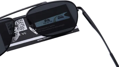 Vista 6 de Gafas de sol polarizadas para hombre de OLIEYE con marco de metal y lentes HD