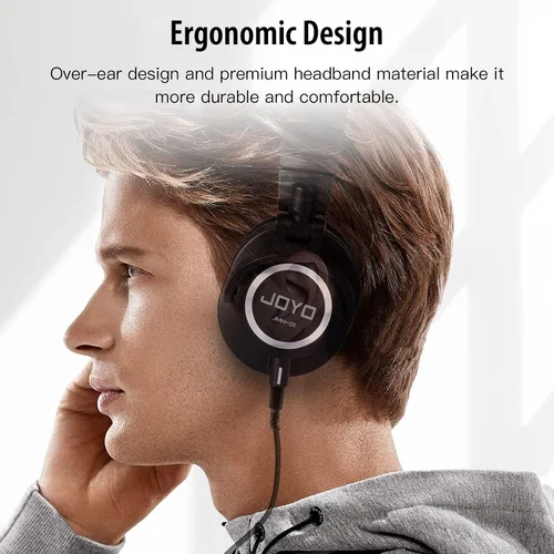 Vista 7 de JOYO - Auriculares de monitor de estudio con cable para grabación de audio, auriculares de diadema para mezclador, amplificador, podcast, teclado