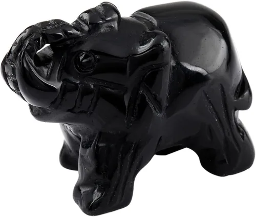 Vista 9 de Mookaitedecor - Figura decorativa de cristal de elefante, 1.5 pulgadas