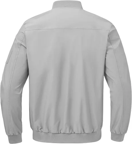 Vista 2 de BGOWATU Chaqueta bomber ligera cortavientos con cremallera completa para hombre