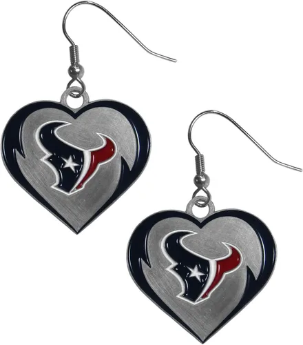 Vista 16 de Siskiyou NFL unisex-adult Heart Dangle Earrings