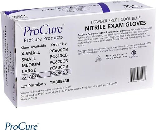 Vista 8 de Guantes desechables de nitrilo – Paquete de 2,000 unidades, sin polvo y látex, guantes de examen médico