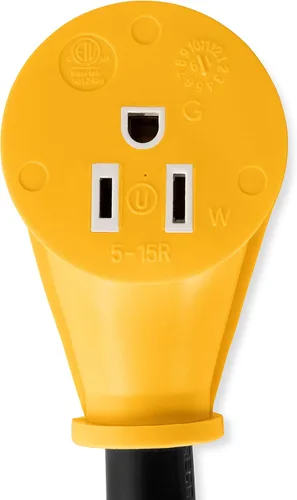 Vista 4 de Camco 55155, adaptador eléctrico con asa PowerGrip Dogbone de 12 pulgadas