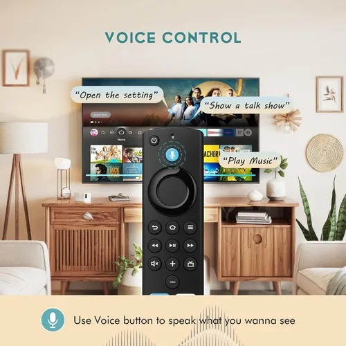 Vista 5 de Mando a distancia de repuesto para televisores inteligentes FireStick/Cube Negro