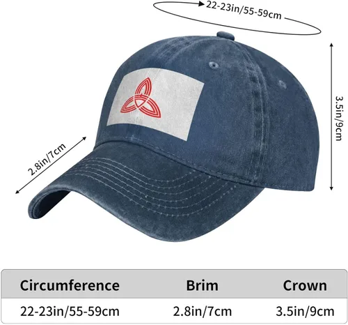 Vista 4 de Classic Flag of Saitama Denim Hat Trucker Baseball Adjustable Dad Cap Black