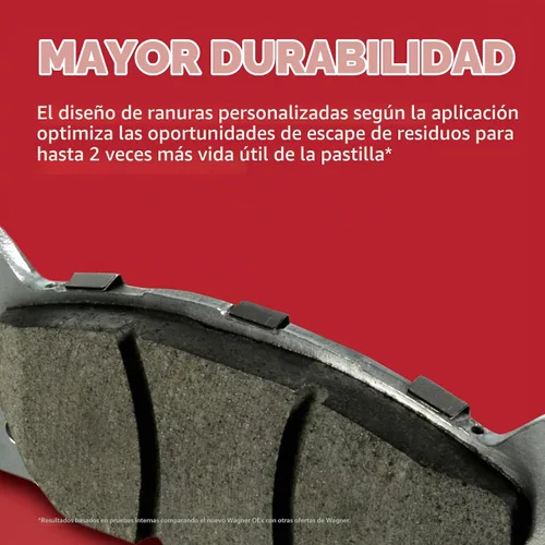 Vista 3 de Wagner Brake OEX OEX1035 - Juego de pastillas de freno de disco de cerámica prémium