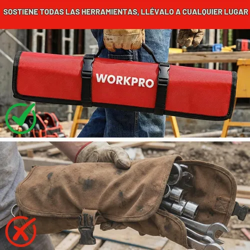 Vista 6 de WORKPRO - Juego de llaves de trinquete extralargas, 9 piezas, antideslizantes, doble extremo de caja, SAE 5/16-3/4 pulgadas, 72 dientes, llaves