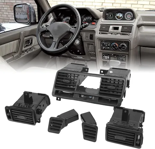 Vista 5 de Kit de ventilación de salpicadero 5 piezas de ventilación central, mb775268 compatible con pajero montero 1990 2004, actualización