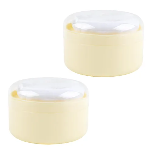 Vista 8 de 2 unidades de soplo de polvo de cuerpo grande y recipiente con tamiz para bebé después del baño, estuche de polvo vacío de talco para mujeres, Azul