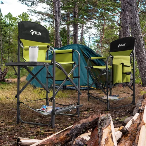 Vista 5 de VILLEY Mesa de camping portátil + silla plegable de directores