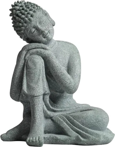 Vista 12 de Pequeña estatua de Buda para el hogar - Figura de meditación sentada de Buda hecha a mano de piedra, Buddah, Buda, Budda, estatua de Buda bebé