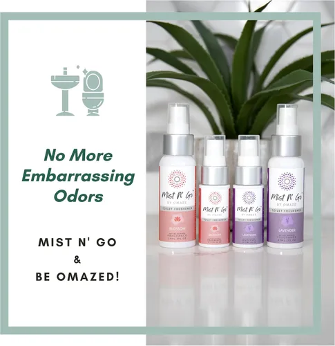 Vista 7 de Mist N' Go by Omaze - Aerosol de Baño de Viaje para Inodoro Eliminador de Olores - Aerosol de Inodoro de Viaje para Ambientador de Aire de Baño