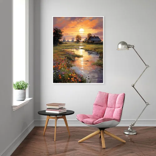 Vista 4 de Eiazuiks Kits de Pintura de Diamantes para Adultos, Atardecer 5D DIY Kits de Arte de Diamantes Taladro Completo Puntos de Diamantes para Regalo