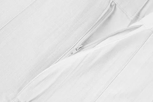 Vista 4 de Enjoybuy Pantalones de lino con cordón para hombre, para playa, golf, cintura elástica, primavera, largos, casuales, sueltos, para yoga, verano