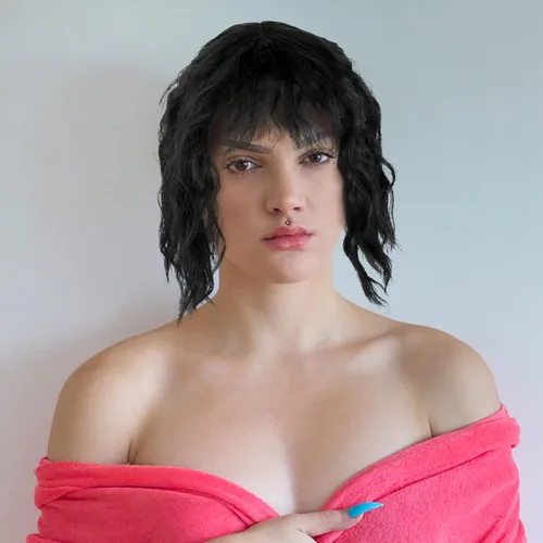 Vista 3 de KALLORY Peluca de cabello humano rizado natural, extensión de pelo sintético, cola de caballo con clip en flecos sin costuras