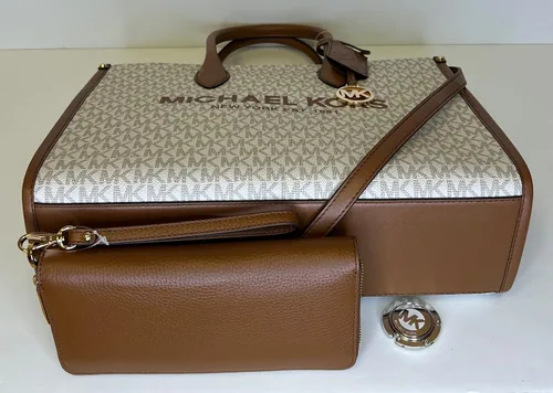 Vista 5 de Michael Kors Mirella MD EW - Bolsa de mano con logotipo grande continental y gancho para bolso