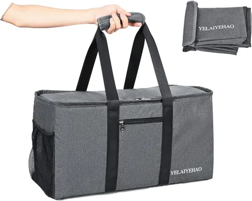 Vista 2 de YELAIYEHAO Bolsa de mano grande con tapa, plegable plegable