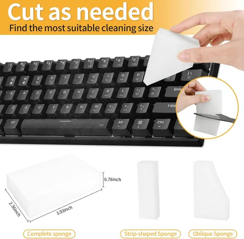 Vista 2 de Trendbox Paquete de 50 esponjas de melamina mágicas de limpieza en espuma de melamina a granel para platos, esponjas borradoras para limpieza