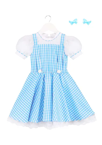 Vista 3 de Disfraz Azul de Dorothy del Mago de Oz para Niños Pequeños Multicolor