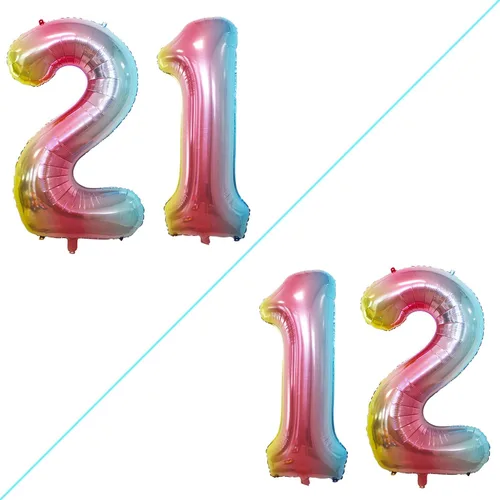 Vista 186 de Goer, conjunto de globos de papel aluminio para decoraciones de cumpleaños, globos de las letras de feliz cumpleaños y de números Oro