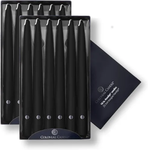 Vista 50 de Colonial Candle Handipt Collection - Vela cónica sin perfume, color blanco, 6 pulgadas, paquete de 12, hasta 4 horas de combustión