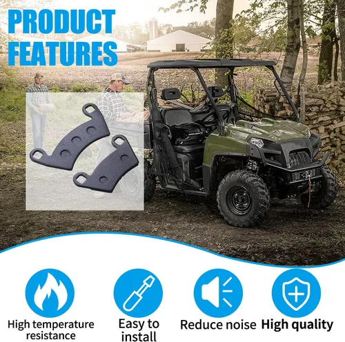 Vista 4 de JINGKE Pastillas de Freno Delantero y Trasero para Polaris Ranger 700/800/900 y RZR 900/800
