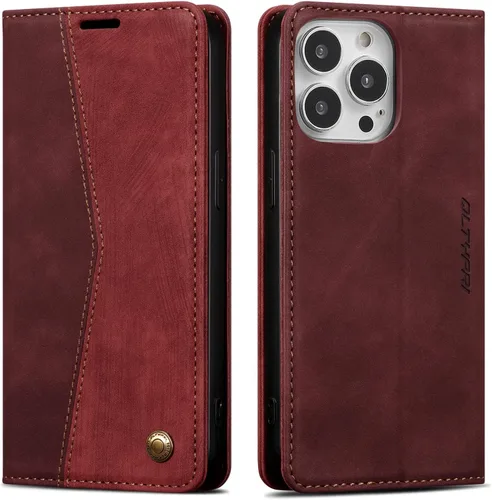 Vista 51 de QLTYPRI Para iPhone Air Case Wallet Con Tarjetero, Vintage PU Cuero Kickstand Cierre Magnético A Prueba De Golpes Folio Libro Funda Para IPhone 17
