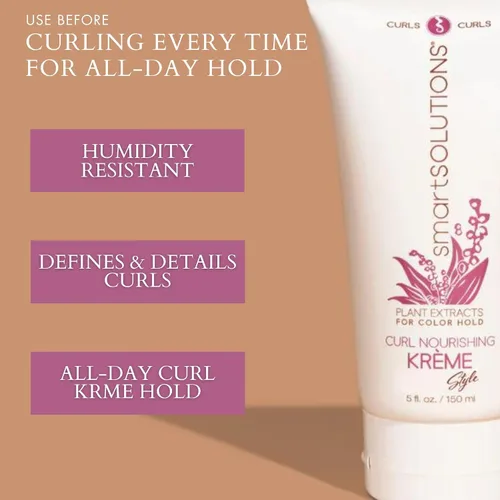 Vista 3 de SMART SOLUTIONS Curl Nourishing Kreme, 5 oz. Curl Defender Desafía la humedad Repone nutrientes