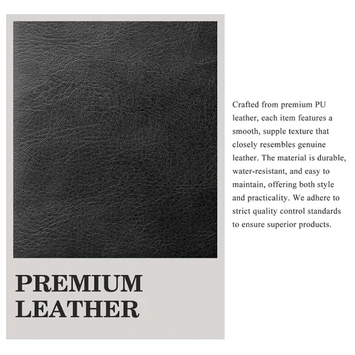 Vista 2 de CoBak Libreta para servidores de alta calidad: organizador de cartera de camarero de 5.12 x 7.91 pulgadas en piel auténtica, con 8 bolsillos