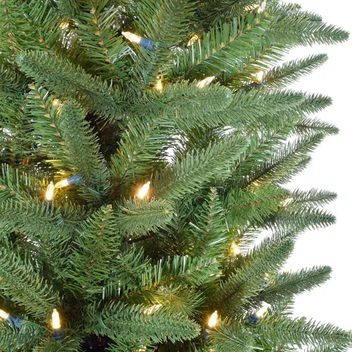 Vista 6 de Fraser Hill Farm - Árbol de Navidad delgado con doble LED de 7.5 pies LED dual multicolor y blanco cálido