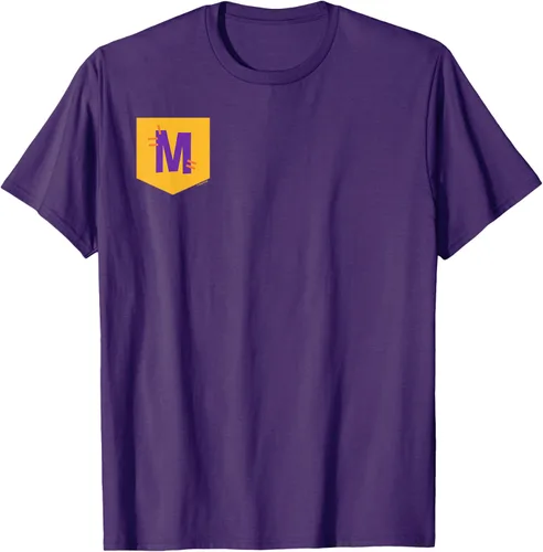 Vista 4 de Blippi Meekah - Camiseta oficial con logotipo de bolsillo Azul Jaspeado