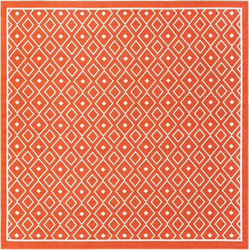 Vista 28 de Unique Loom Outdoor Trellis Collection - Alfombra de área Kafes (2 x 6 pies 1 pulgada, gris/marfil)